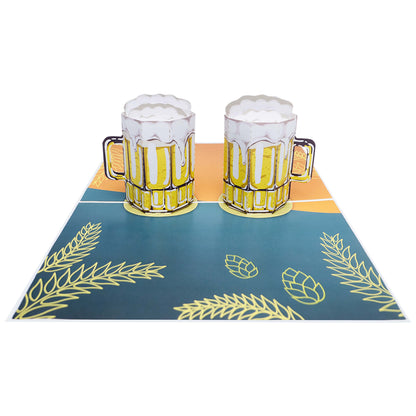 Biergläser Pop-Up Karte