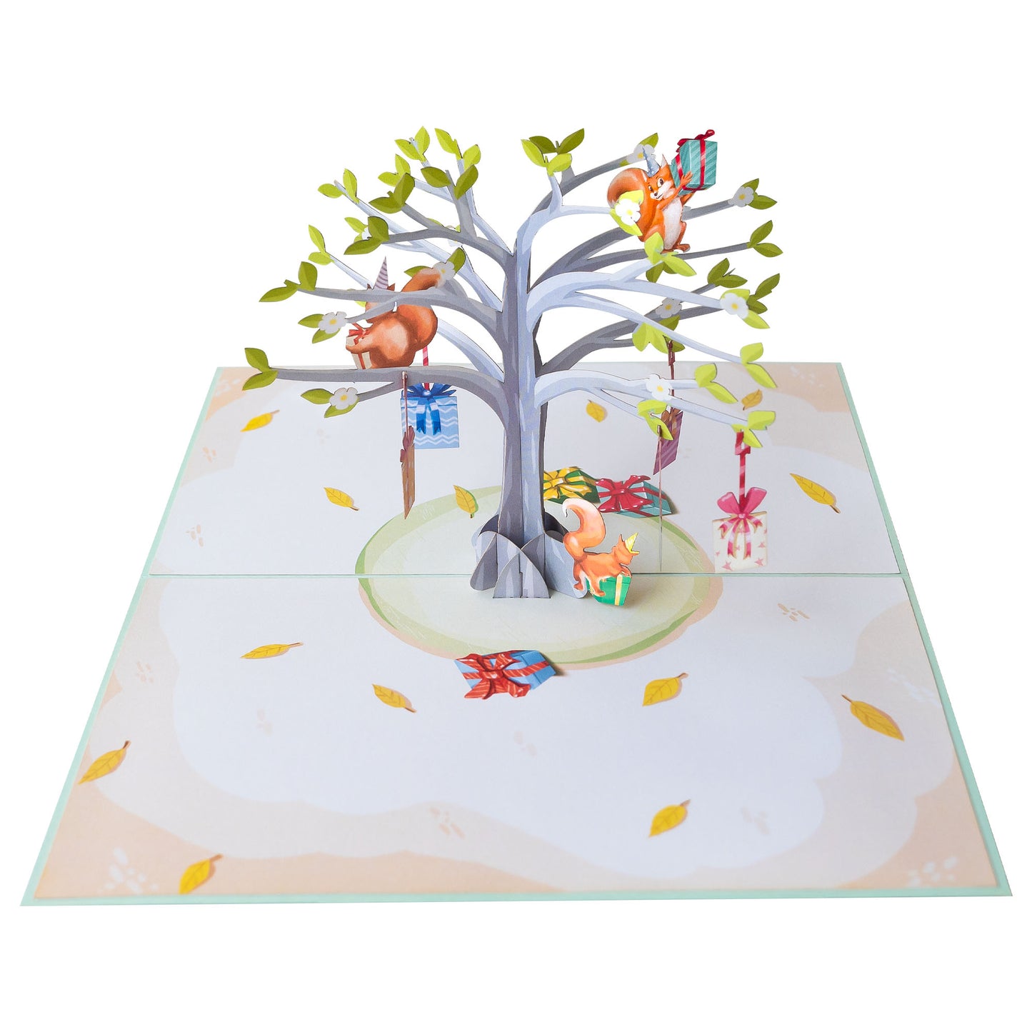 Eichhörnchen und Geschenk Pop-Up Karte