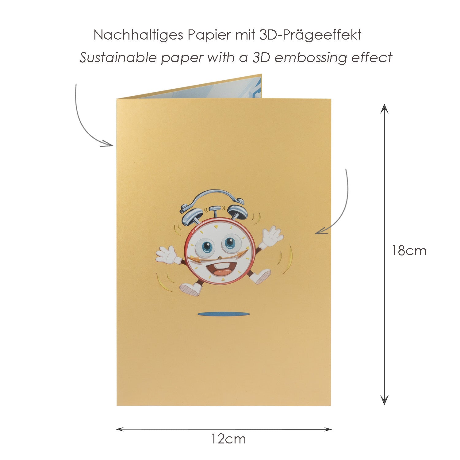 3D Uhr Pop-Up Karte (neu) 3