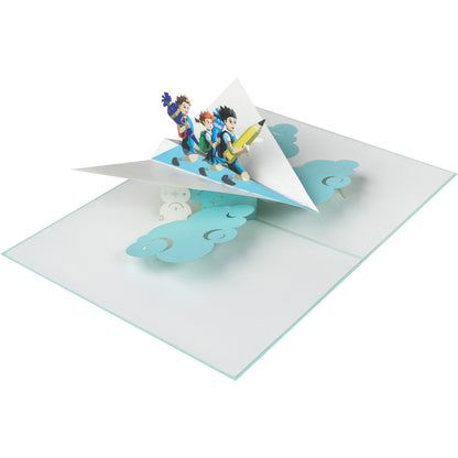 Papierflieger Pop-Up Karte