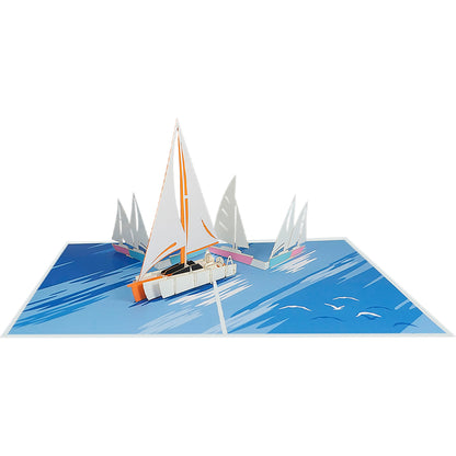 Yacht Pop-Up Karte