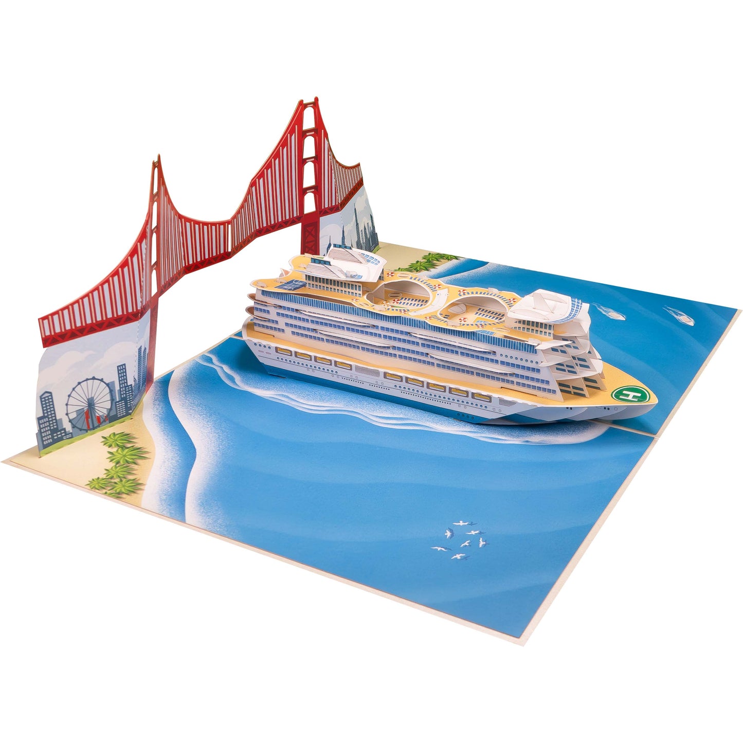 Kreuzfahrschiff 2  Pop-Up Karte (neu)