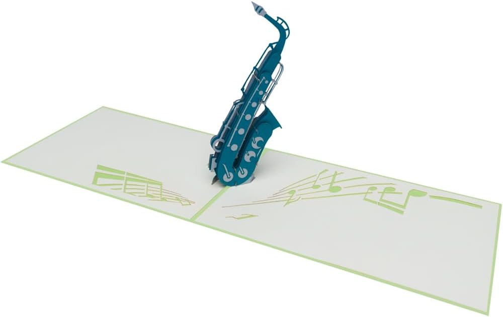 Saxophon Pop-Up Karte