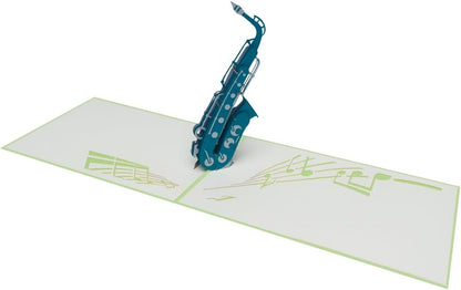Saxophon Pop-Up Karte