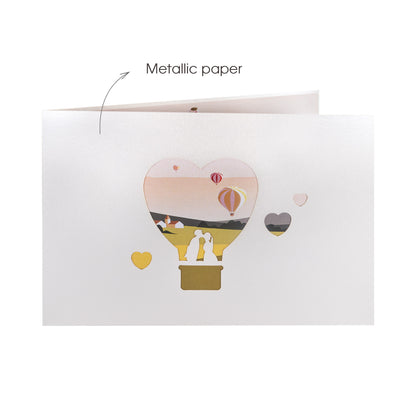 Heißluftballon Pop-Up Karte