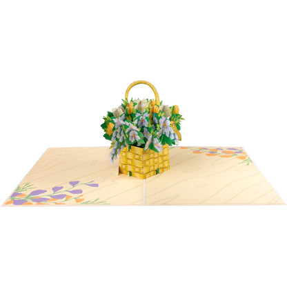 Blumenkorb Pop-Up Karte 1