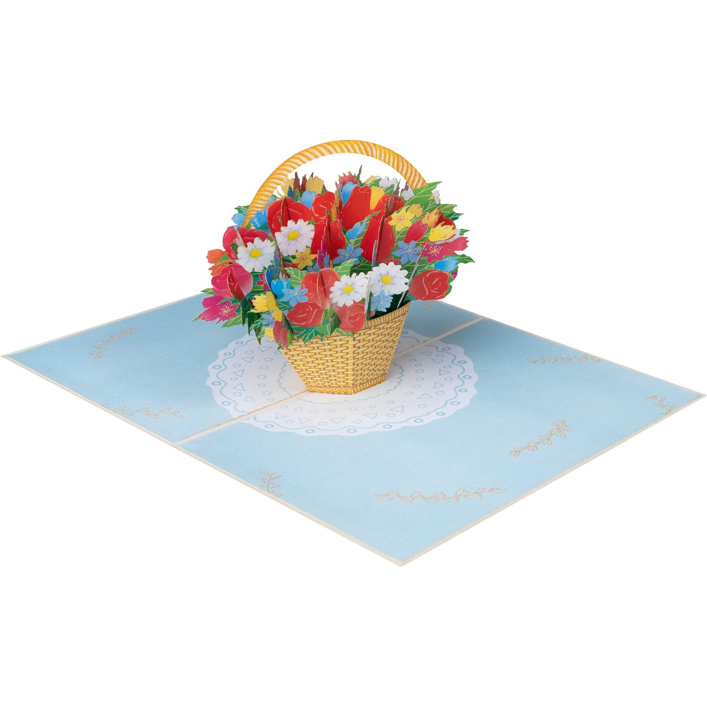 Blumenkorb Pop-Up Karte