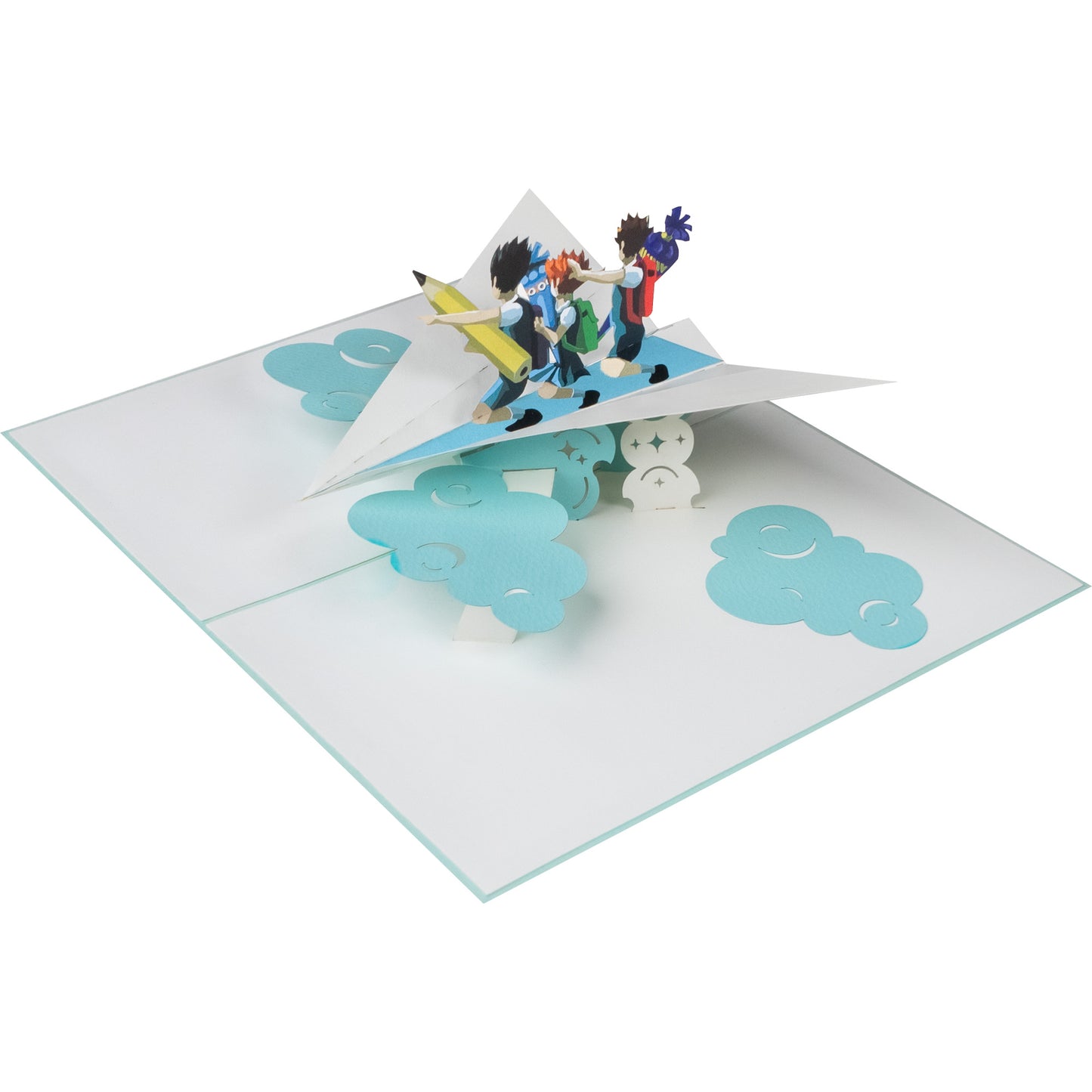 Papierflieger Pop-Up Karte