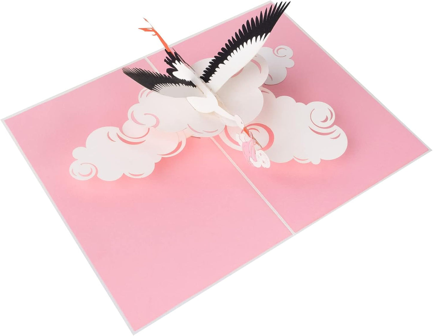 Baby Junge mit Storch – Pop-up-Karte