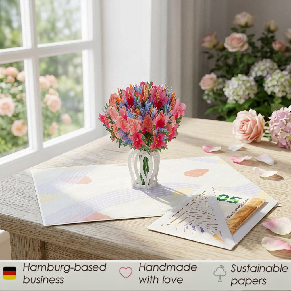 084 - Rosen Pop-Up Karte