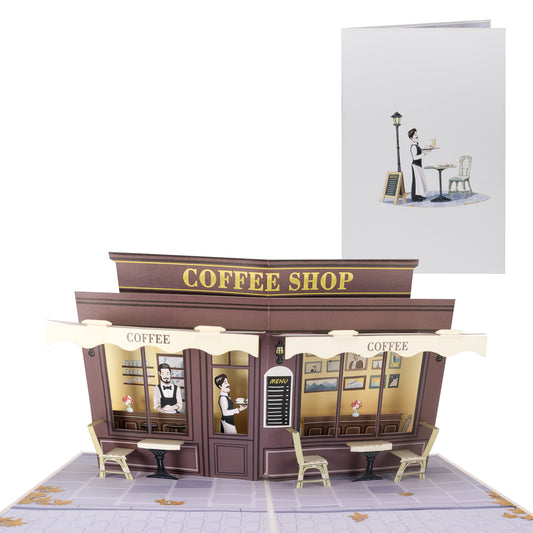 Coffee Shop Pop Up Karte