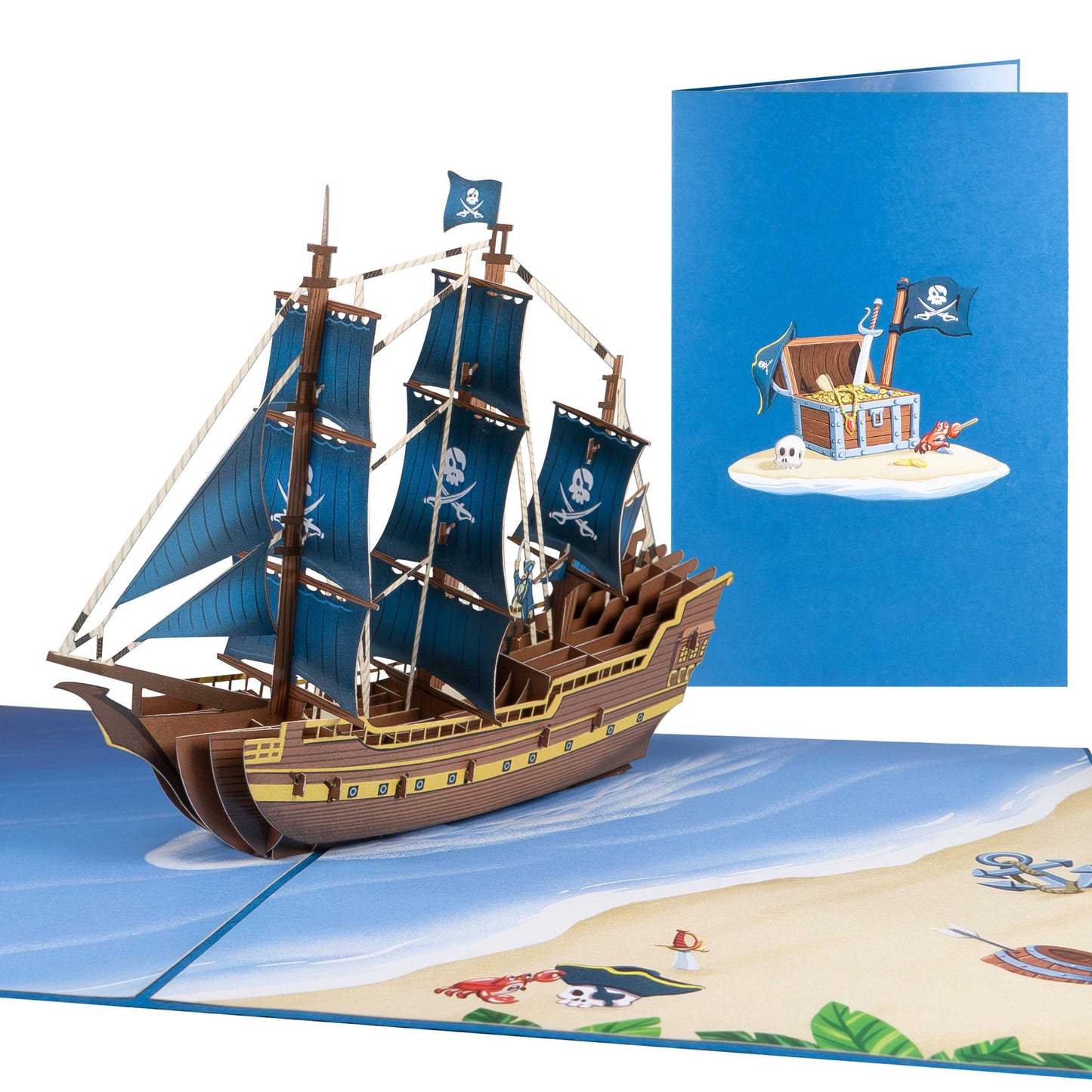 Piratenschiff Pop-Up Karte