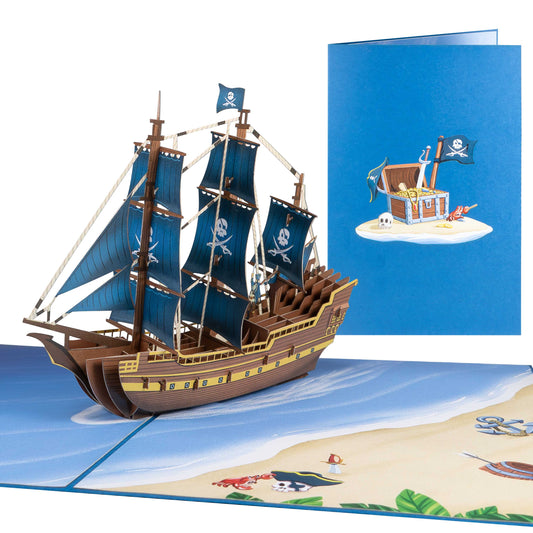 Piratenschiff Pop-Up Karte