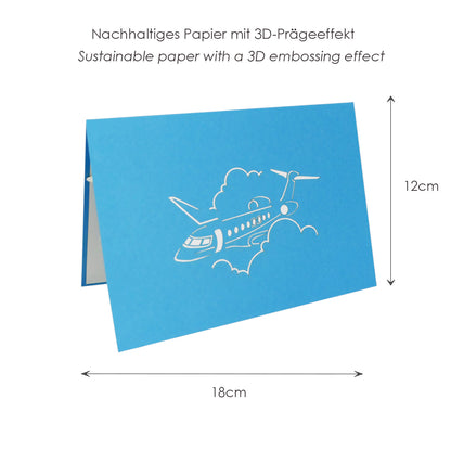 Privatjet Pop-Up Karte