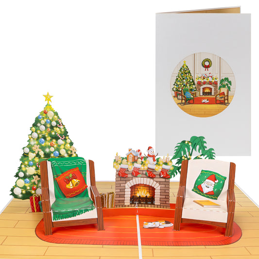 Weihnachtszimmer Pop Up Karte