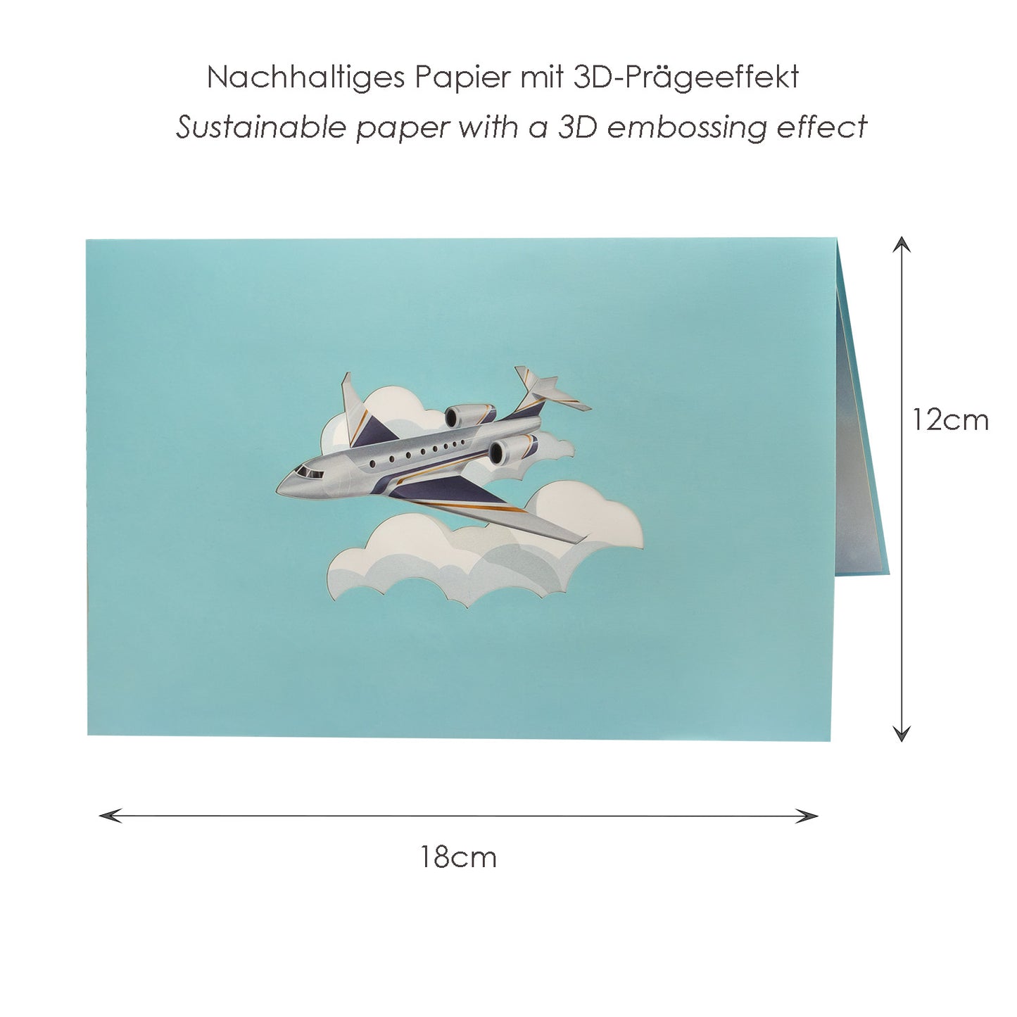 Privatjet Pop-Up Karte (neu)
