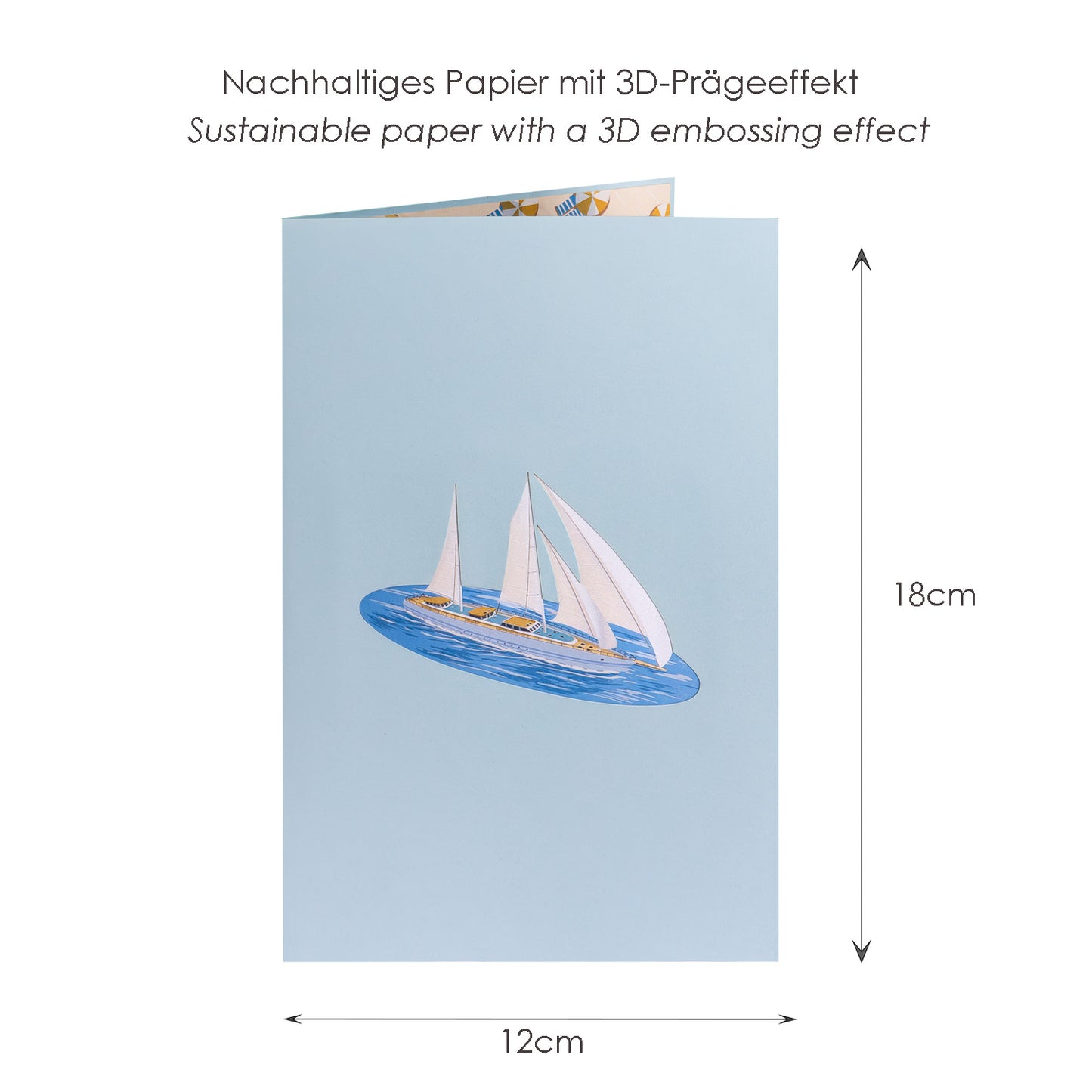 Segelschiff Pop-Up Karte