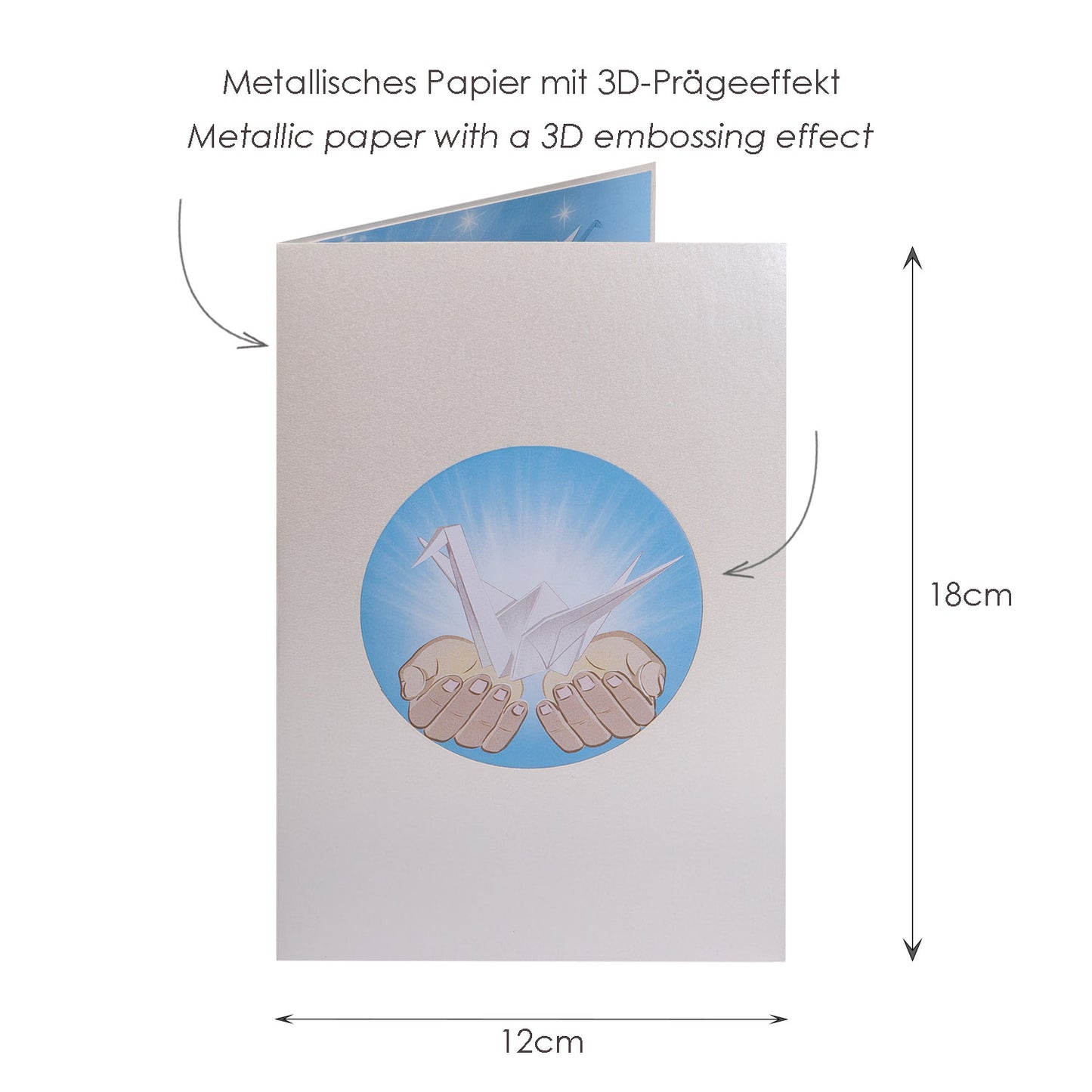 Kranich Pop-Up Karte