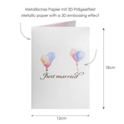 Lustiges Hochzeitsfoto & Brautpaar Pop-Up Karte