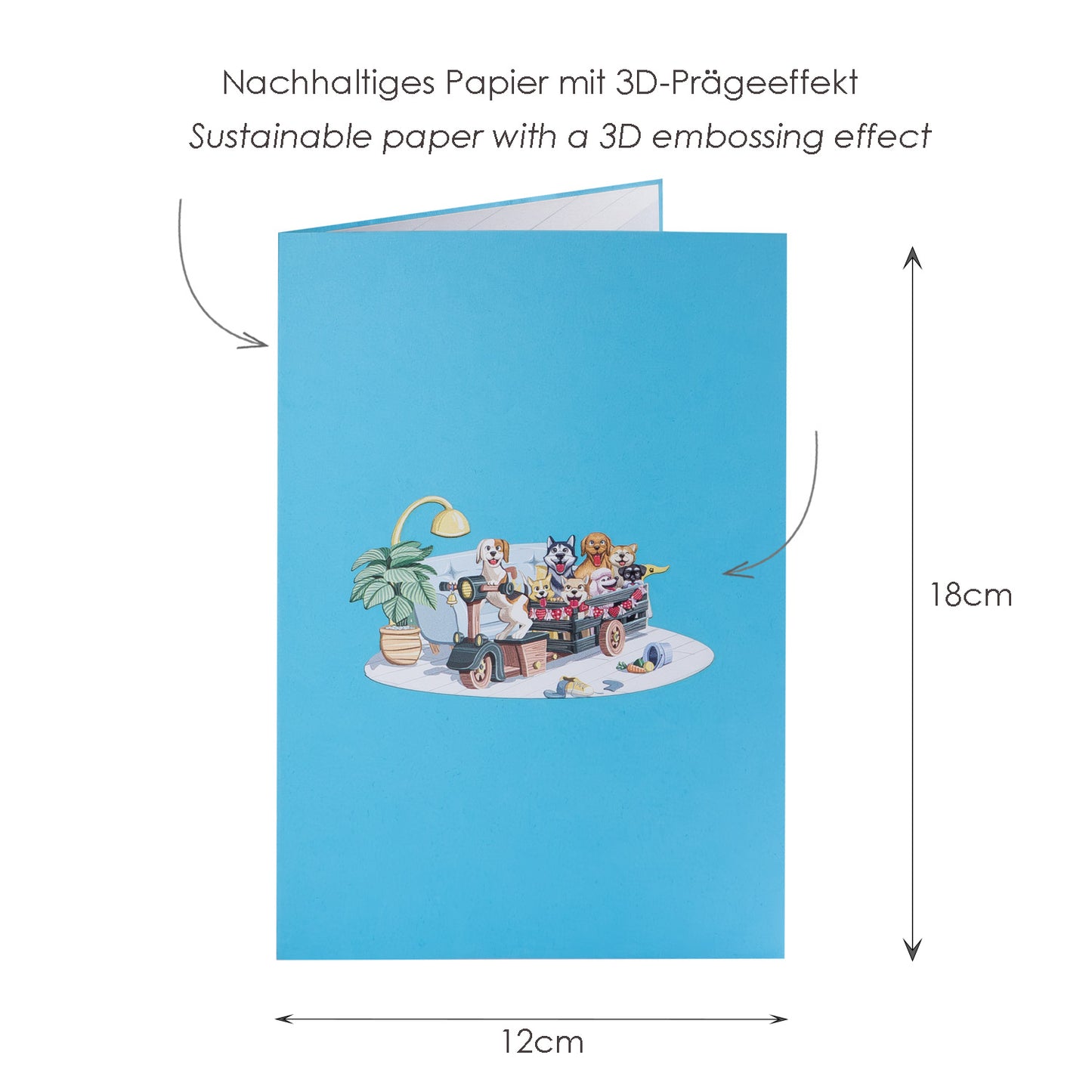 Süße Hunde Pop-Up Karte