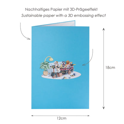 Süße Hunde Pop-Up Karte
