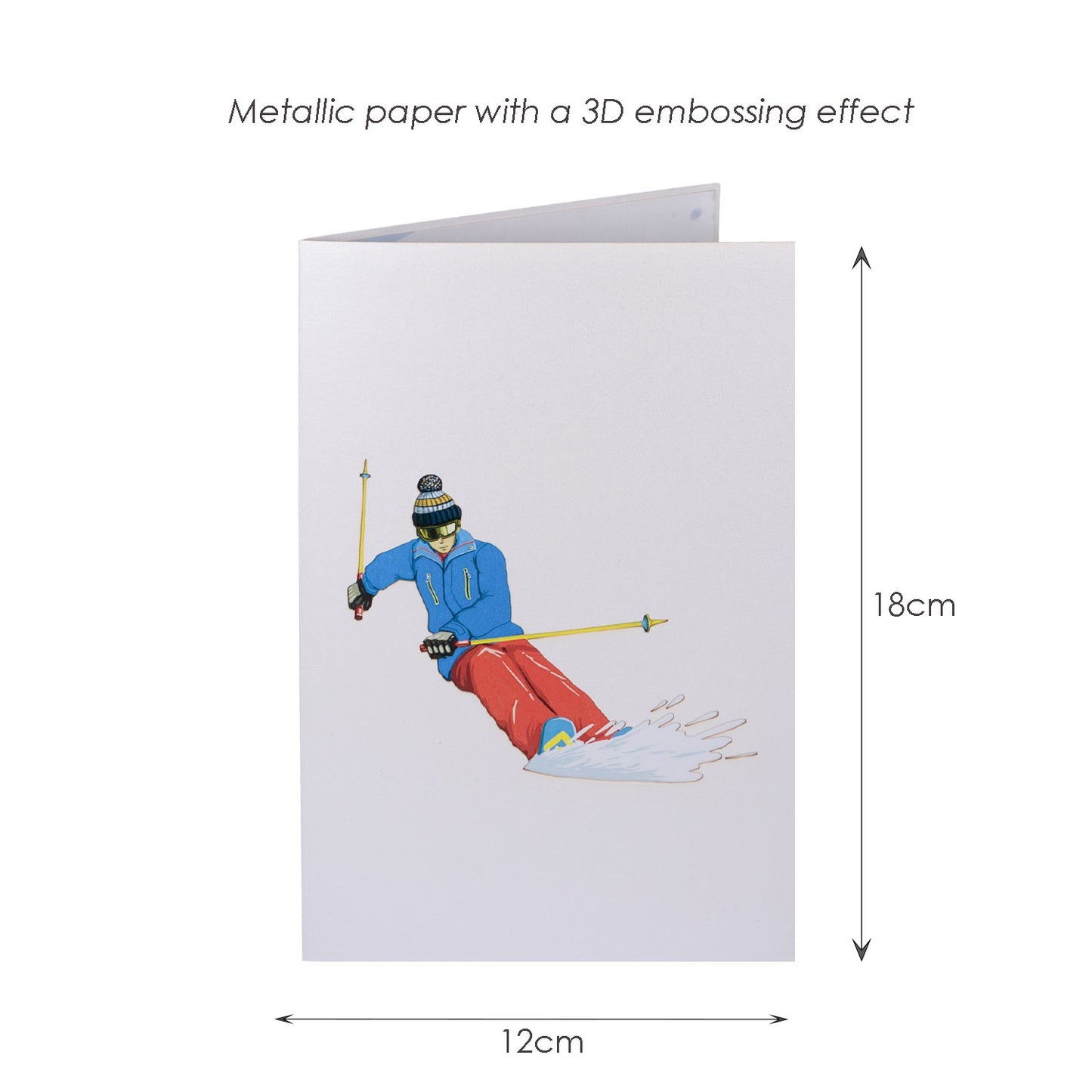 Ski-Pop-up-Karte für Männer
