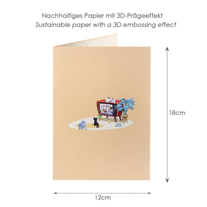 Süße Katze Pop-Up Karte
