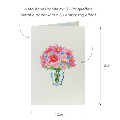 Blumen/Rosen Pop-Up Karte
