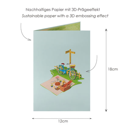 Damenfahrrad Pop-Up-Karte