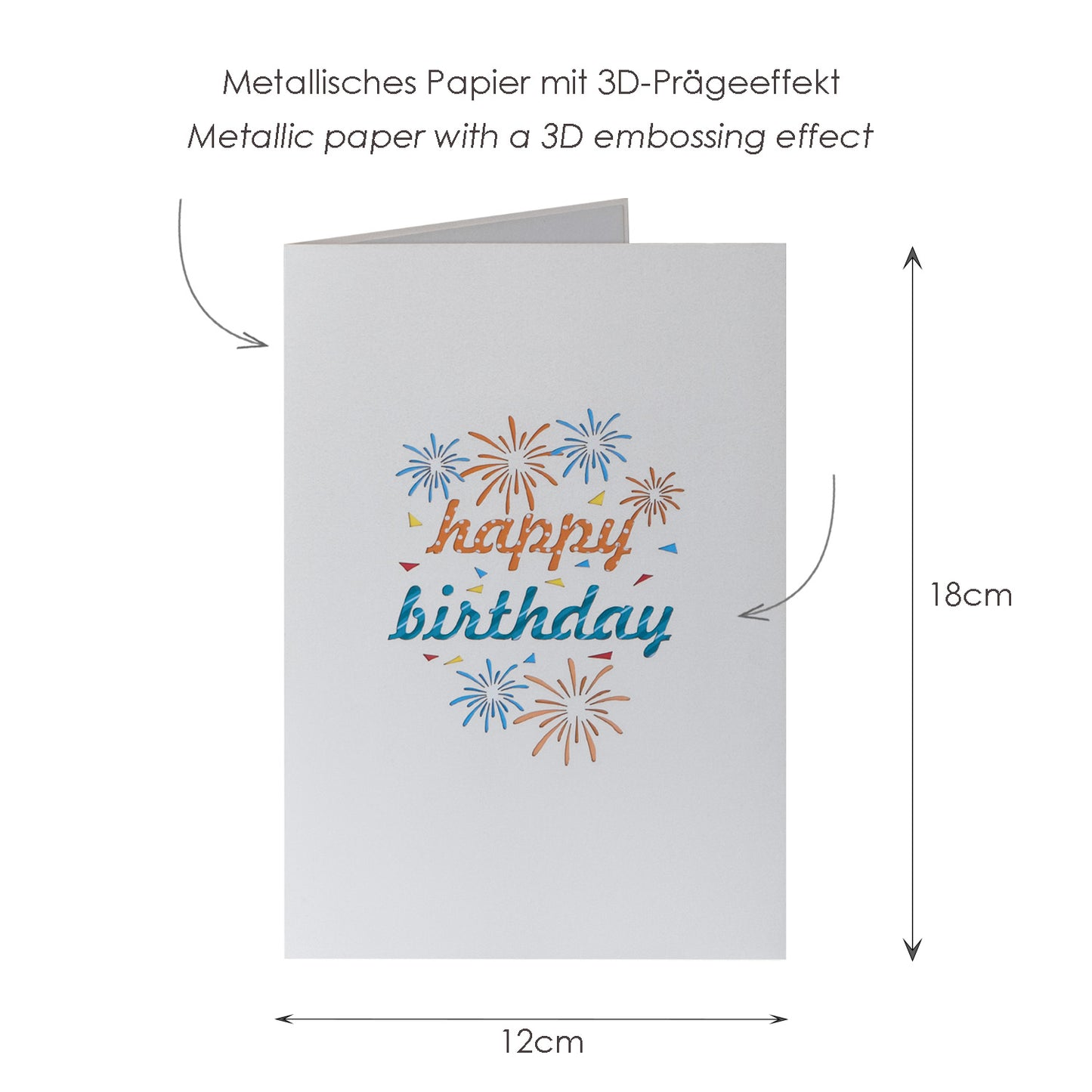 Happy Birthday & Luftballon Pop-Up Karte