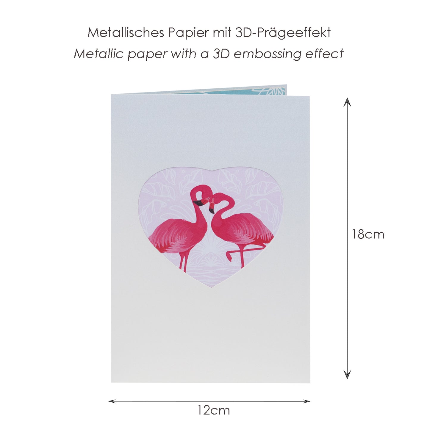 Flamingo Paar Pop-Up Karte