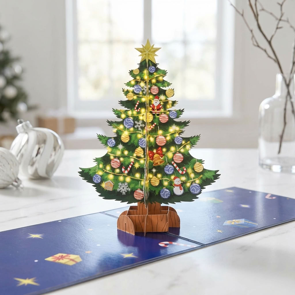 N002 - Weihnachtskarte mit Tannenbaum