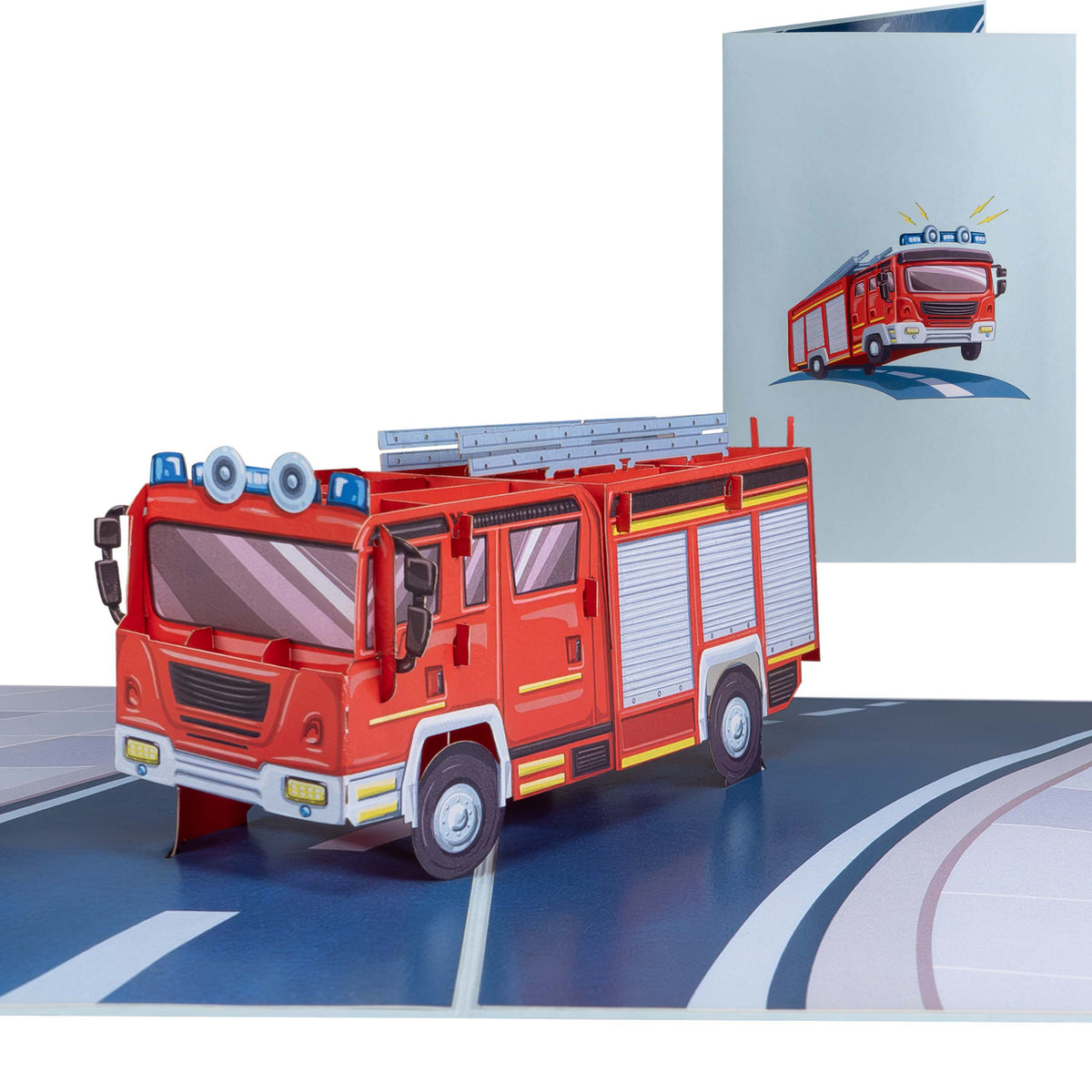 Feuerwehrauto Pop-Up Karte 1