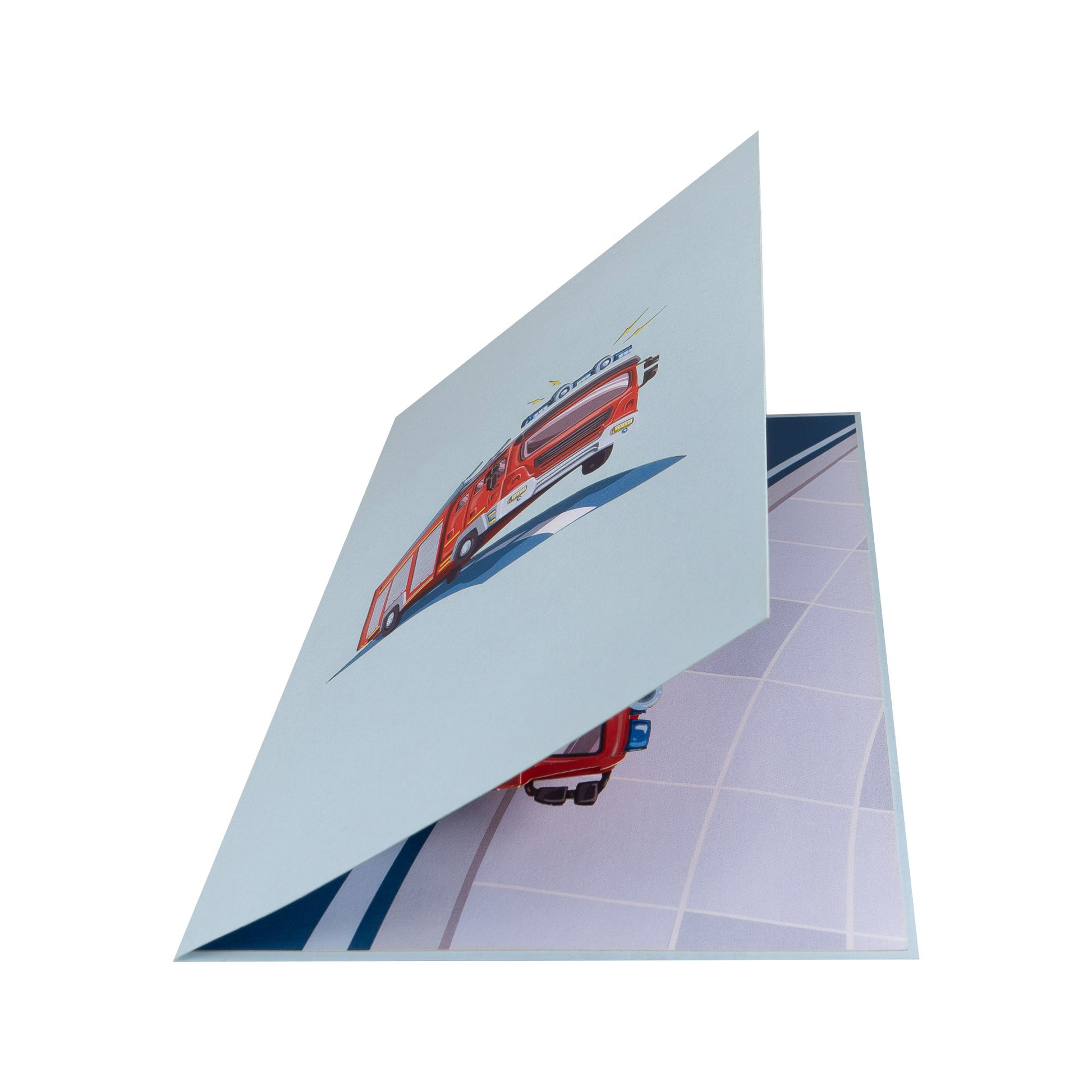 Feuerwehrauto Pop-Up Karte 4