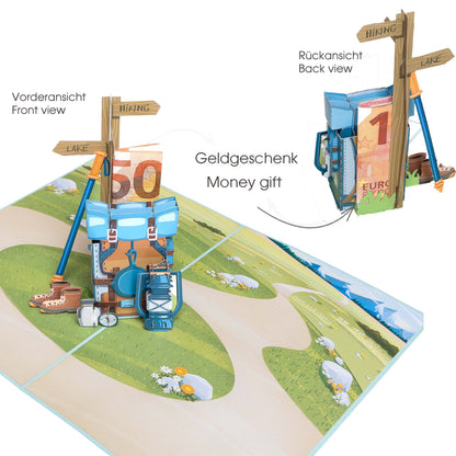 Wanderurlaub Pop-Up Karte