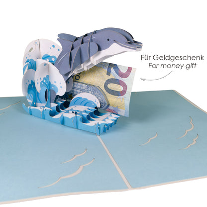 Delfin Pop-Up Karte