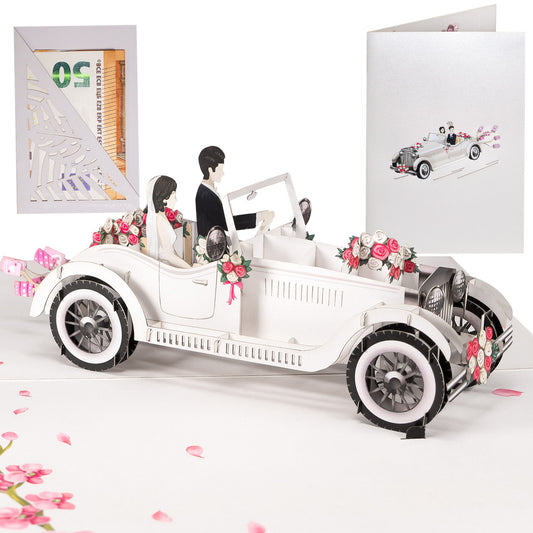 Hochzeitsauto Pop-Up Karte