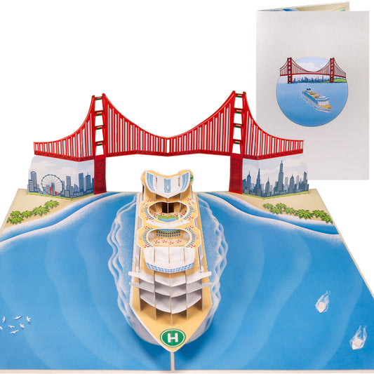 Kreuzfahrschiff 2  Pop-Up Karte (neu)