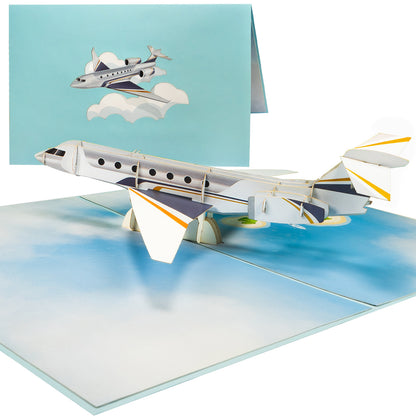 Privatjet Pop-Up Karte (neu)