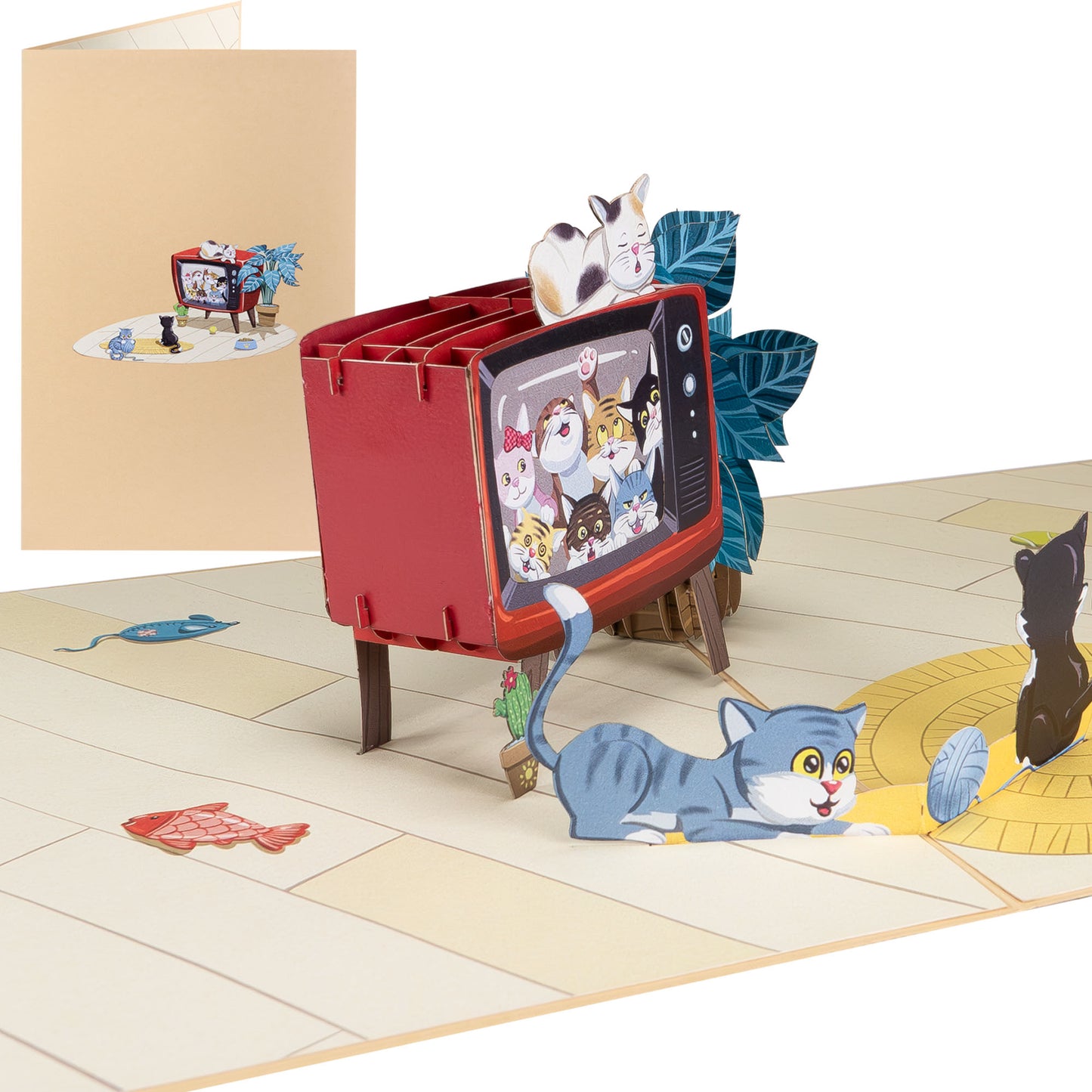 Süße Katze Pop-Up Karte