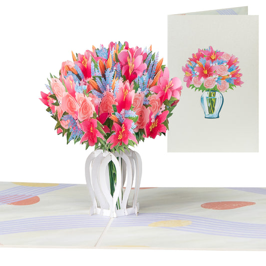 Blumen/Rosen Pop-Up Karte
