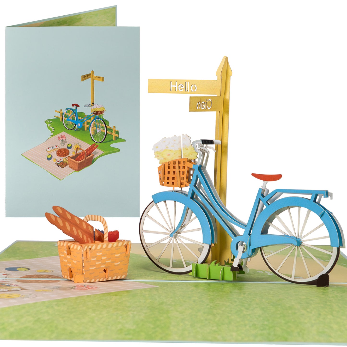 Damenfahrrad Pop-Up-Karte