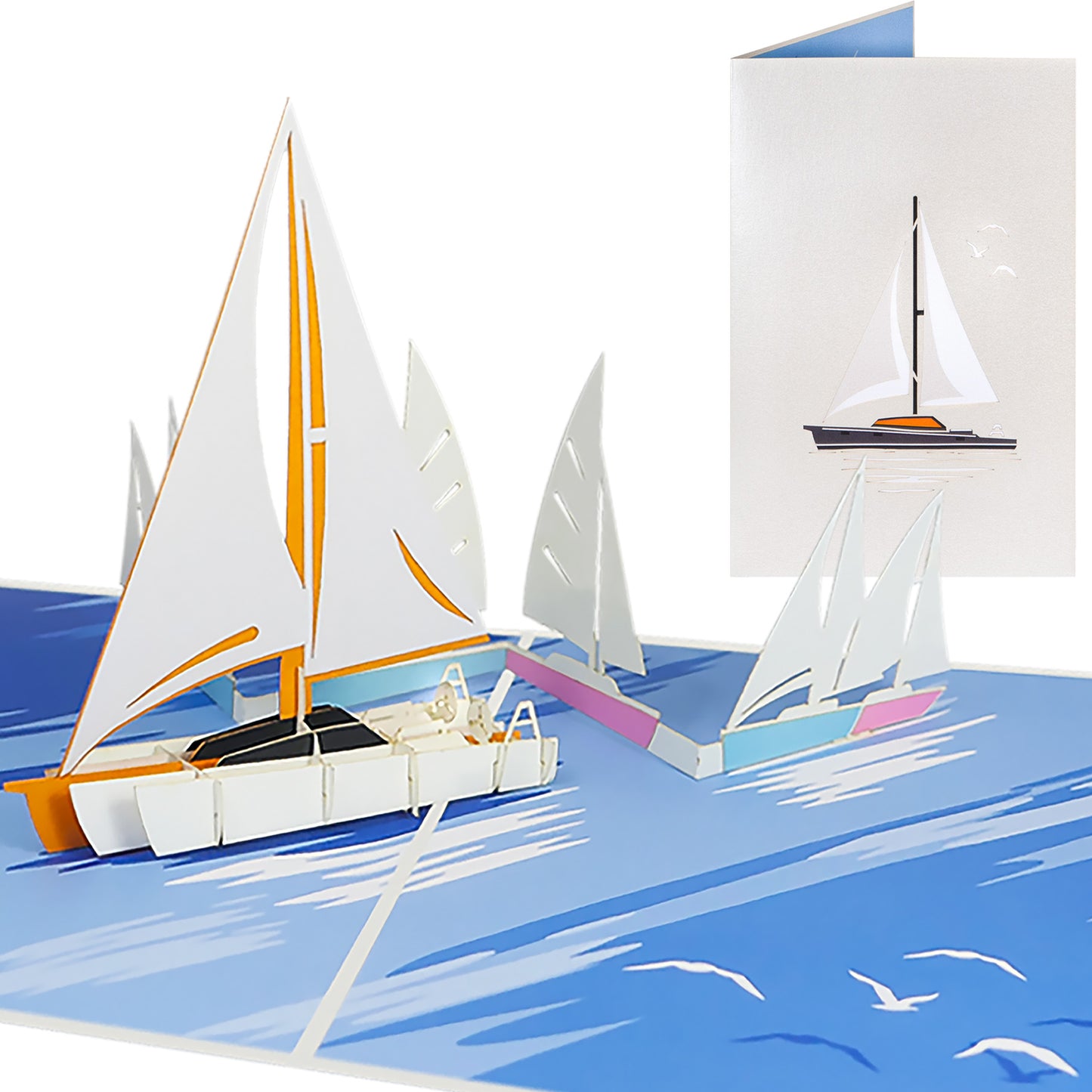 Yacht Pop-Up Karte