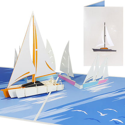 Yacht Pop-Up Karte