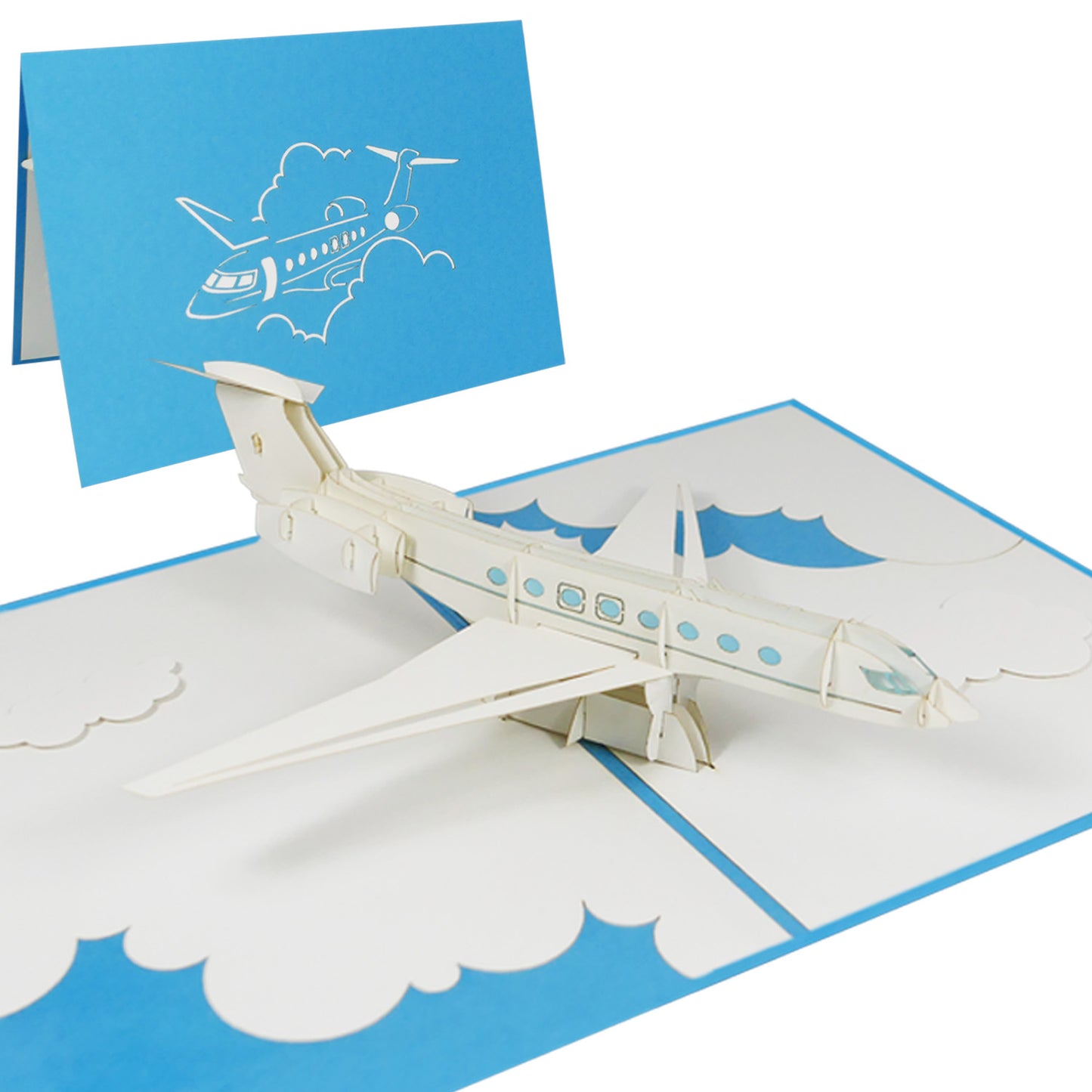 Privatjet Pop-Up Karte