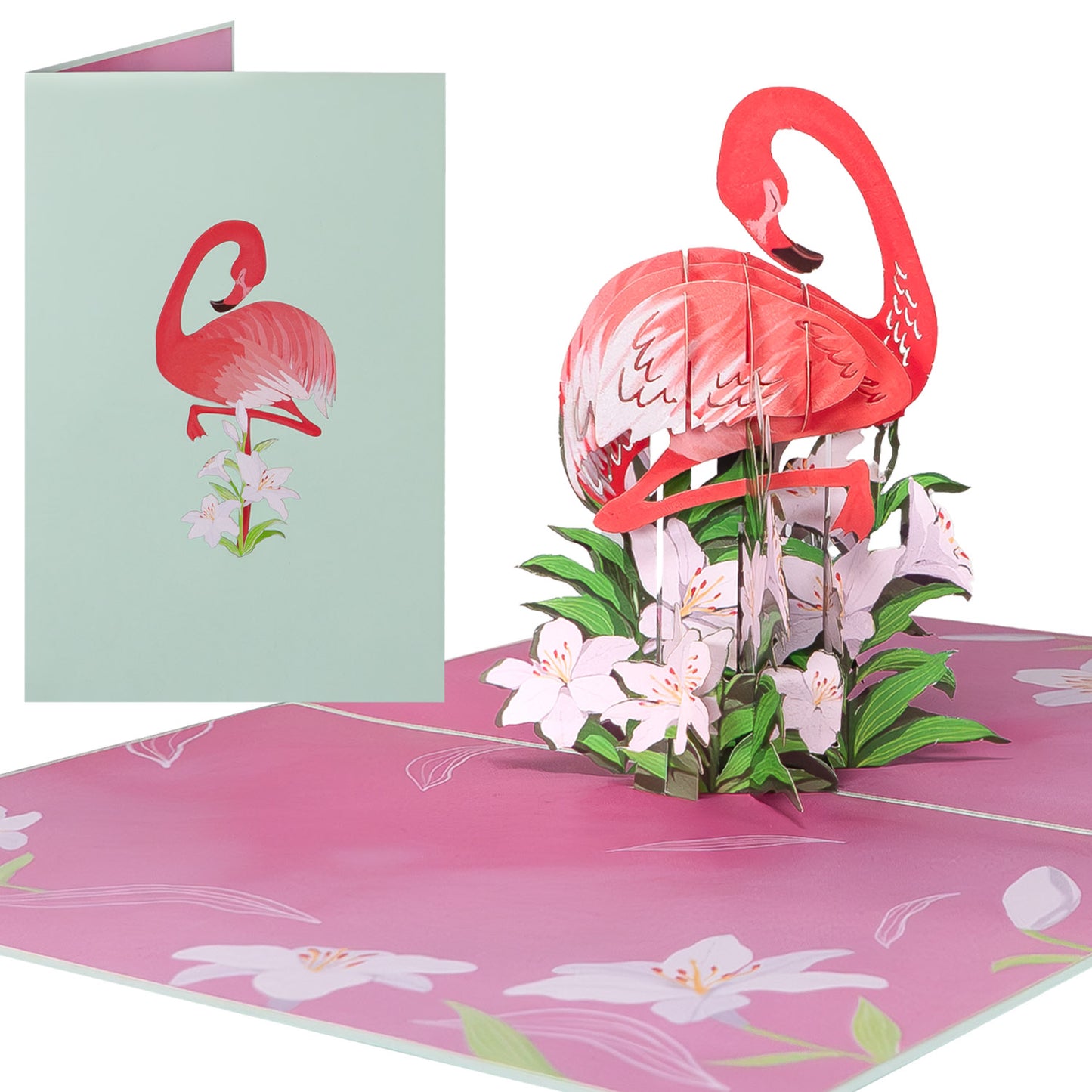 Flamingo Pop-Up Karte