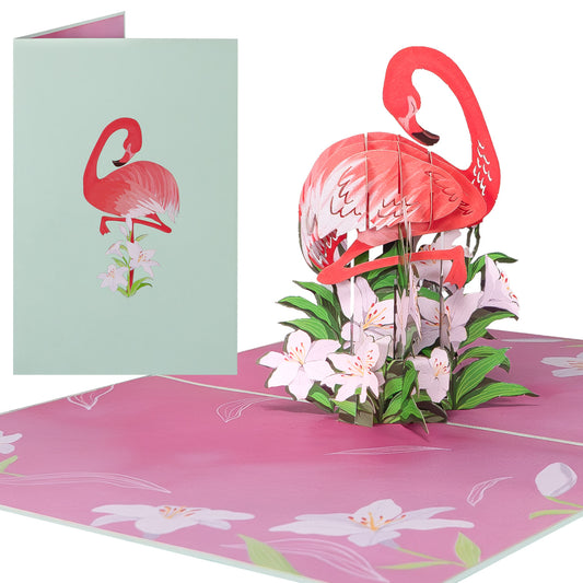 Flamingo Pop-Up Karte