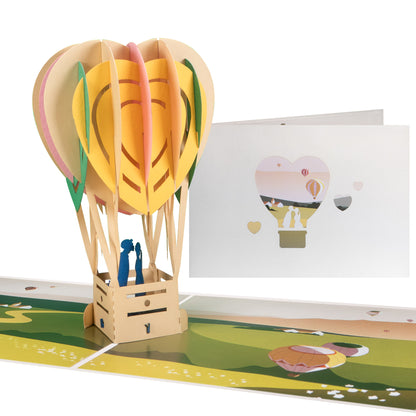 Heißluftballon Pop-Up Karte
