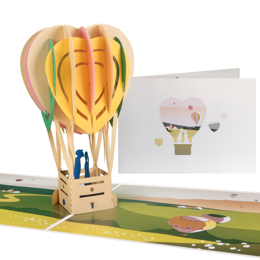 Heißluftballon Pop-Up Karte