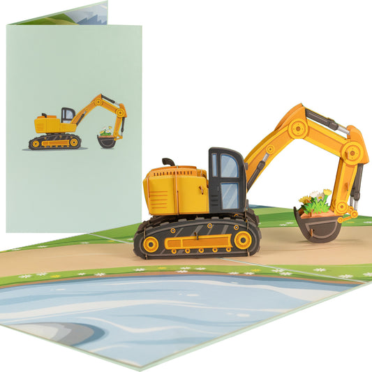 Bagger Pop-Up Karte (neu)